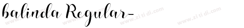 balinda Regular字体转换